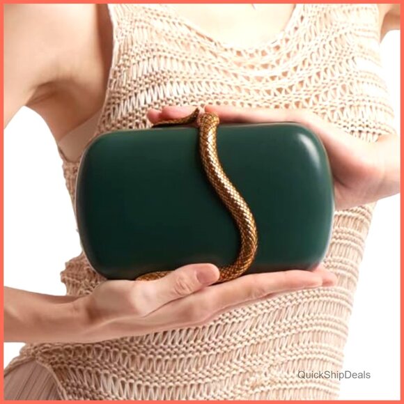 PU Leather Evening Bag with Detachable Chain Crossbody Clutch Purse